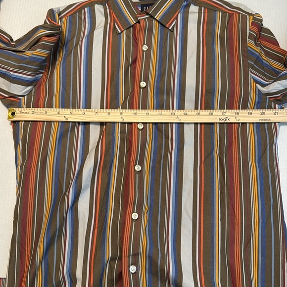 NWT GAP Men's Multicolor Striped Long Sleeve Button Down Shirt Size M 15-15 1/2 - Picture 4 of 10